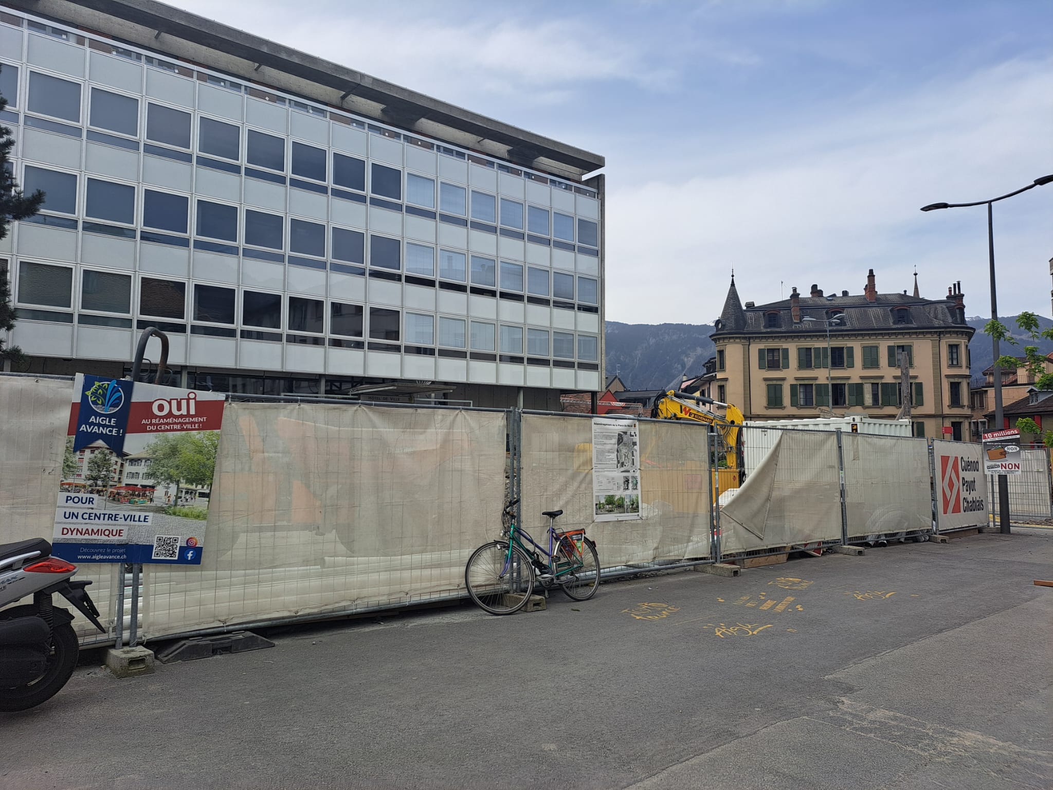 C’est non à la place du marché, à Aigle